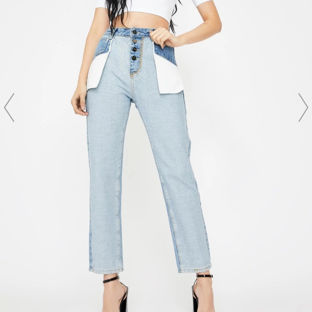 Zurie Reverse Denim Jeans